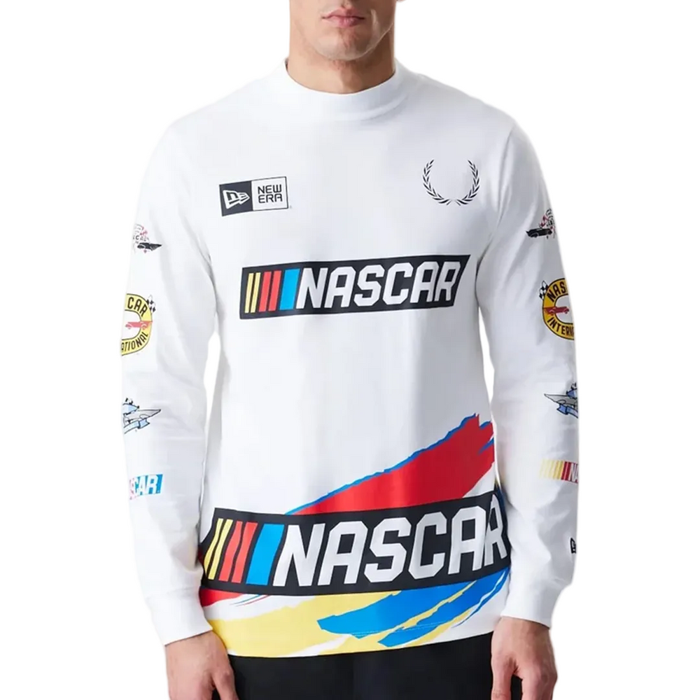 NASCAR MODERN SPEED LONG SLEEVE SHIRT WHITE