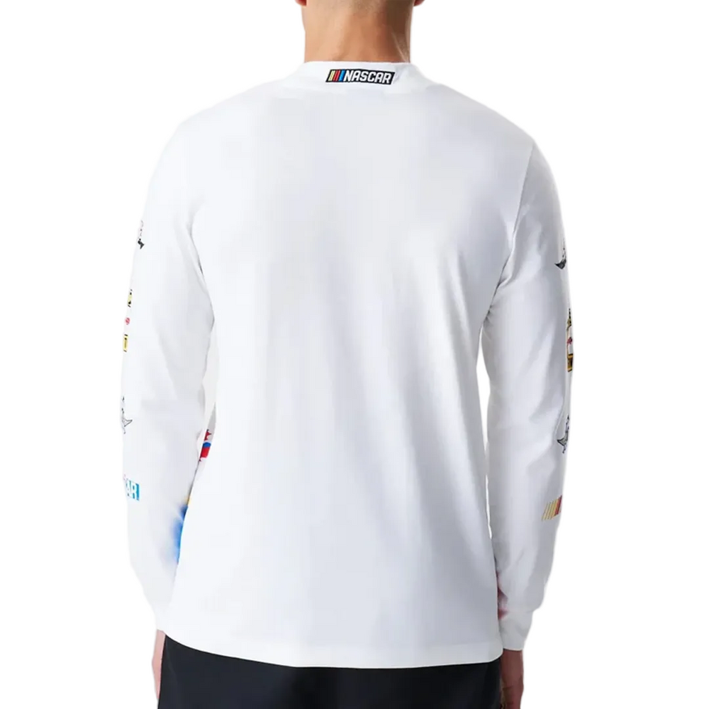 NASCAR MODERN SPEED LONG SLEEVE SHIRT WHITE