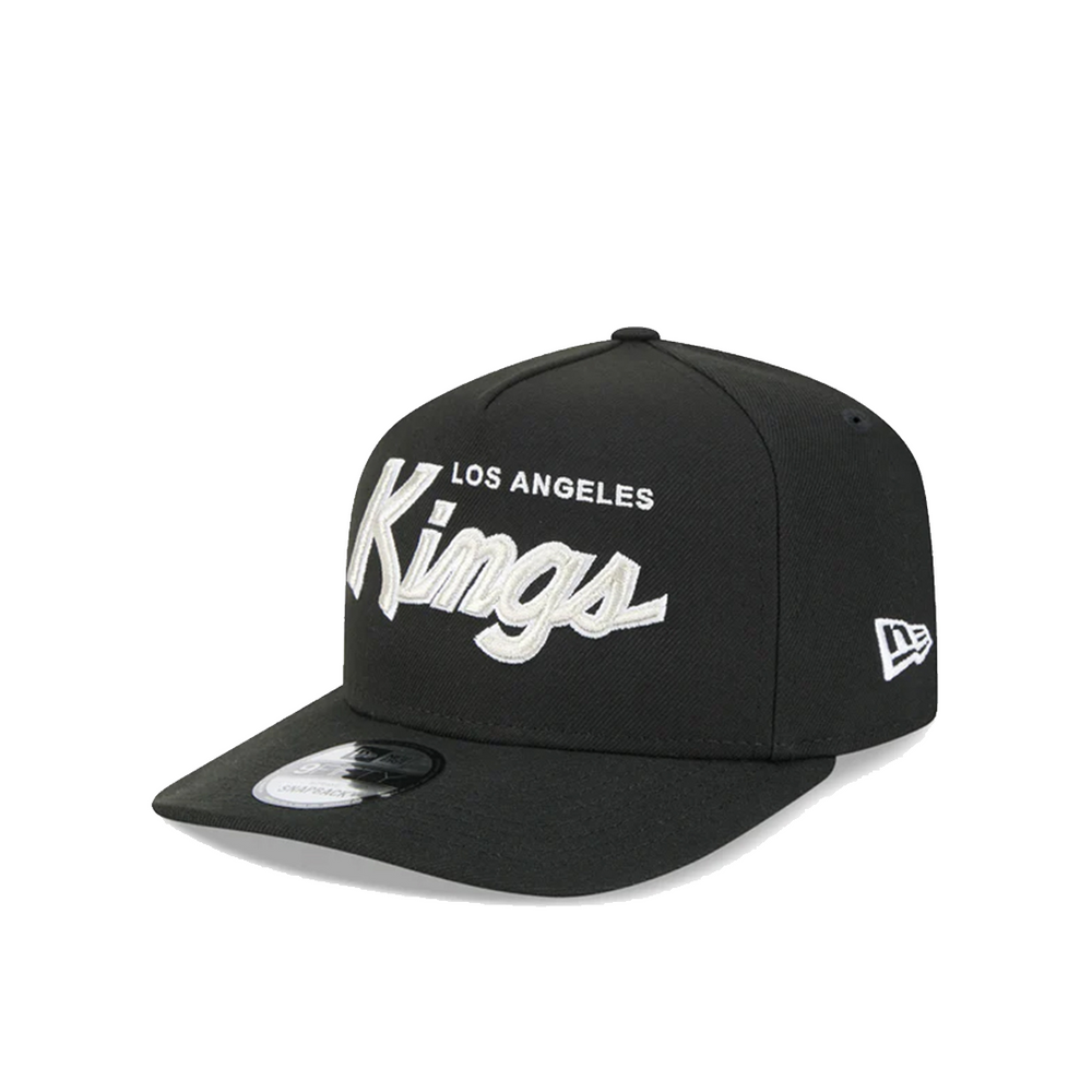 LOS ANGELES KINGS NHL 9FIFTY SCRIPT A-FRAME SNAPBACK BLACK