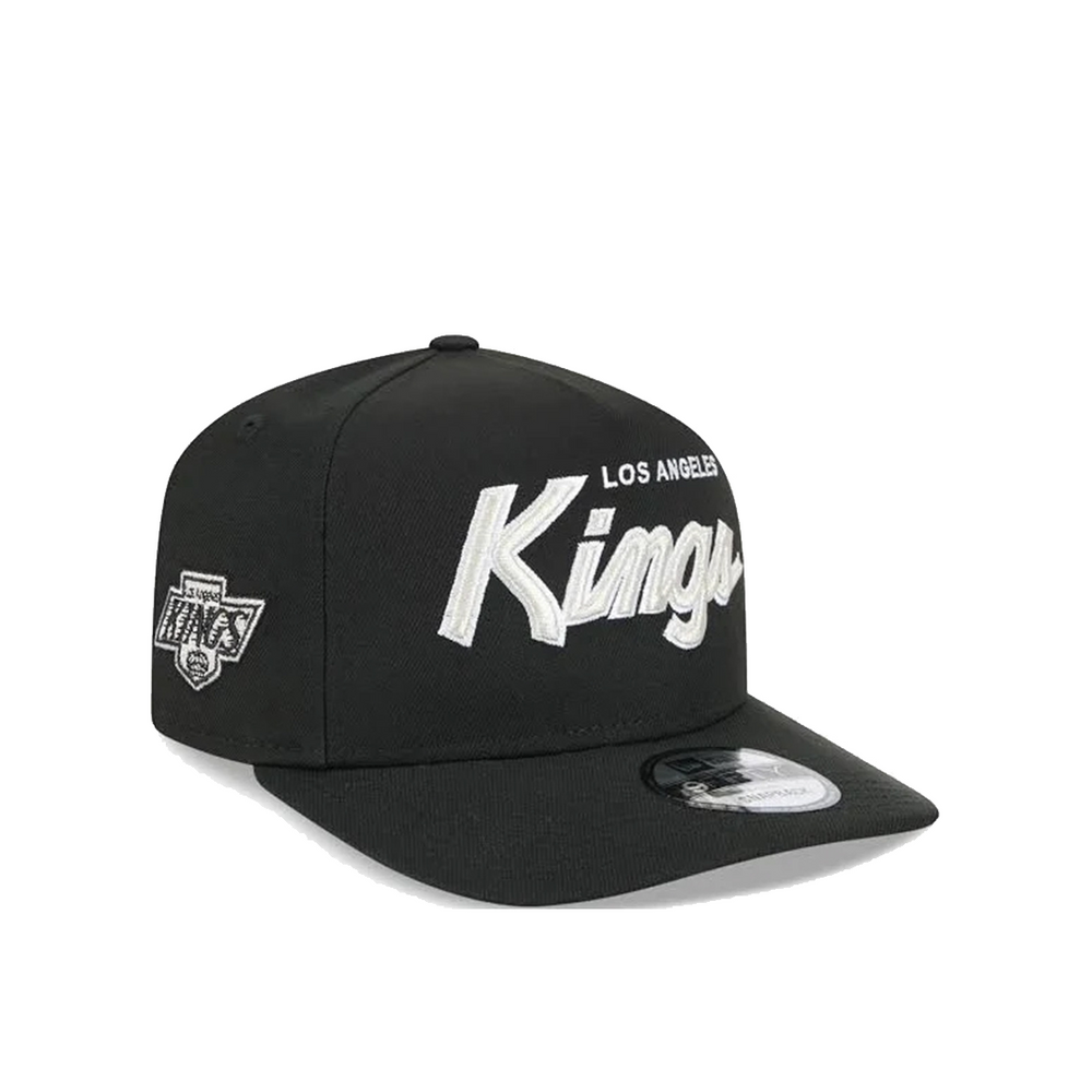 LOS ANGELES KINGS NHL 9FIFTY SCRIPT A-FRAME SNAPBACK BLACK
