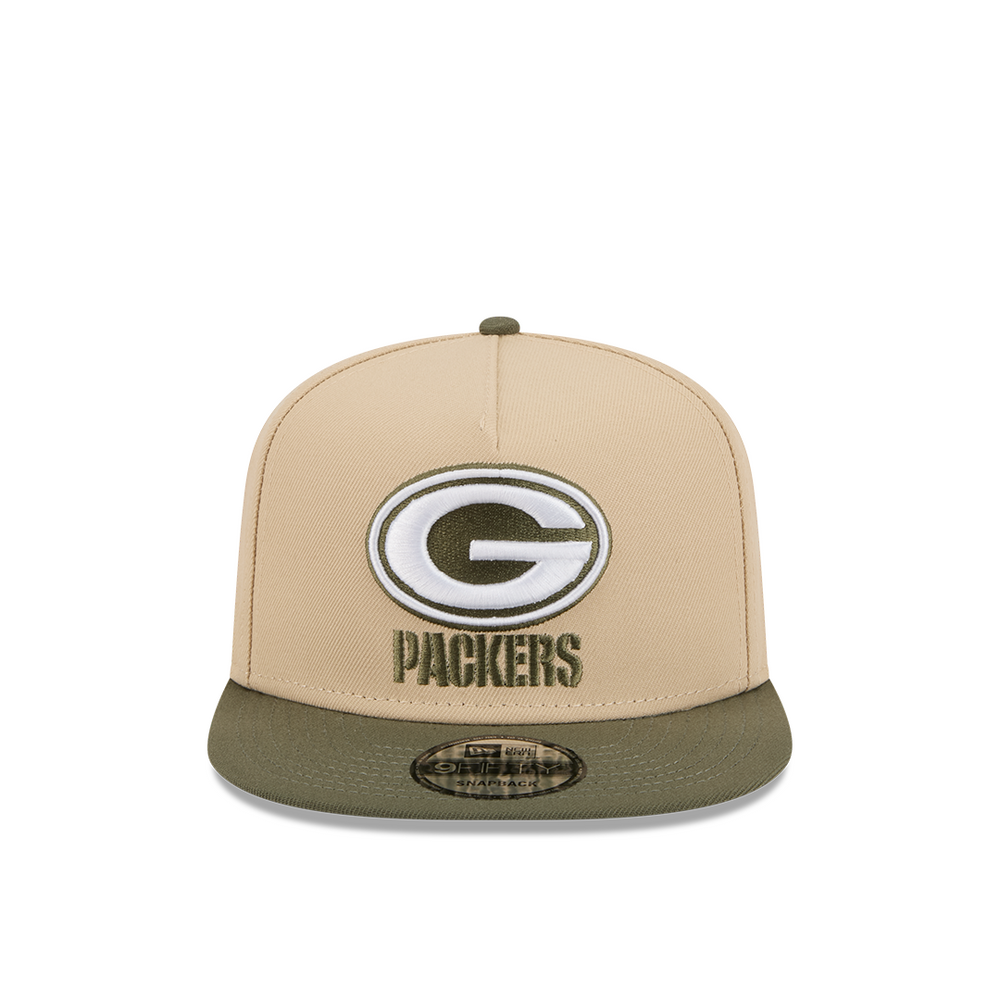 GREEN BAY PACKERS 9FIFTY SNAPBACK 2TONE BEIGE & GREEN