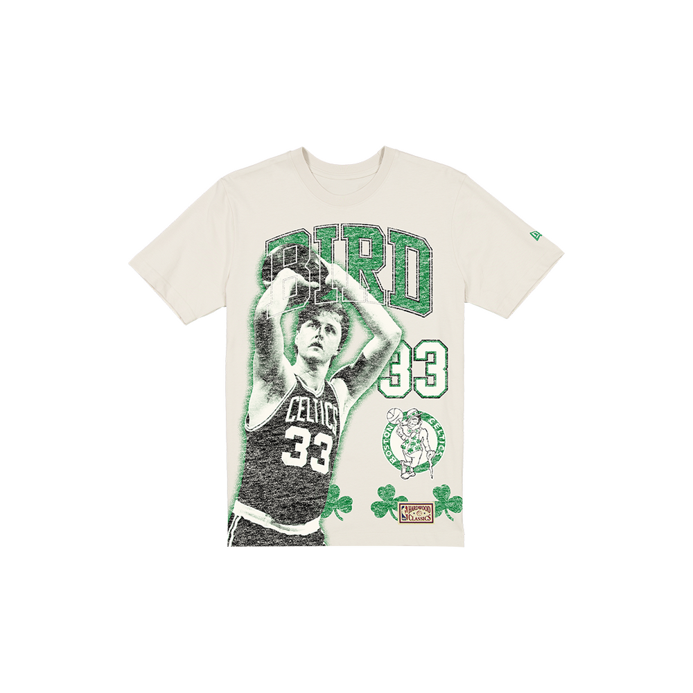 BOSTON CELTICS LARRY BIRD HARDWOOD CLASSICS TEE BEIGE