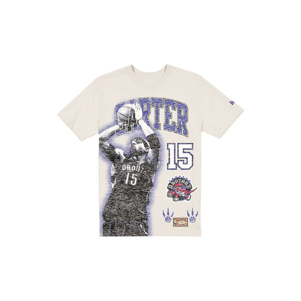 TORONTO RAPTORS VINCE CARTER HARDWOOD CLASSICS TEE BEIGE