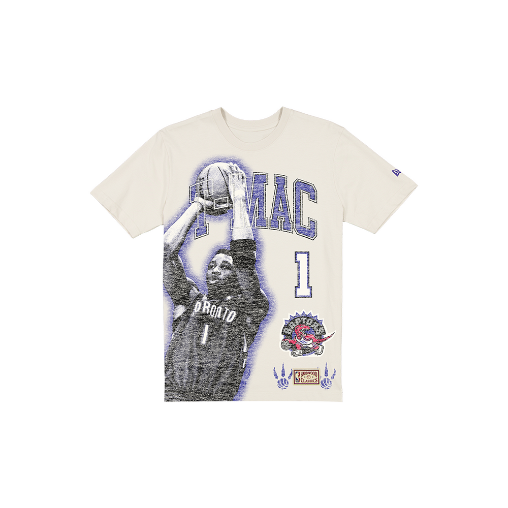 TORONTO RAPTORS TRACY MCGRADY HARDWOOD CLASSICS TEE BEIGE