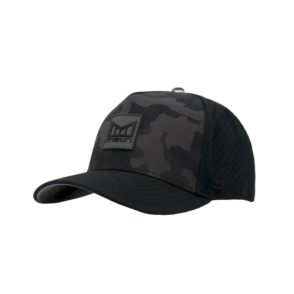 ODYSEA STACKED HYDRO SNAPBACK BLACK CAMO
