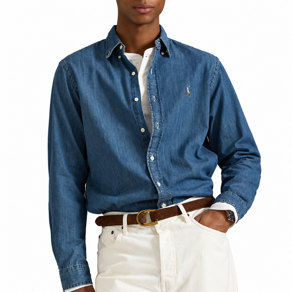 CLASSIC FIT DENIM SHIRT BLUE