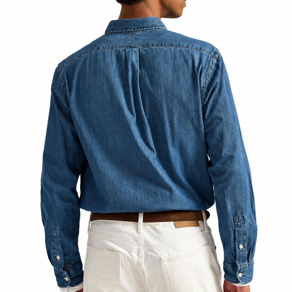 CLASSIC FIT DENIM SHIRT BLUE