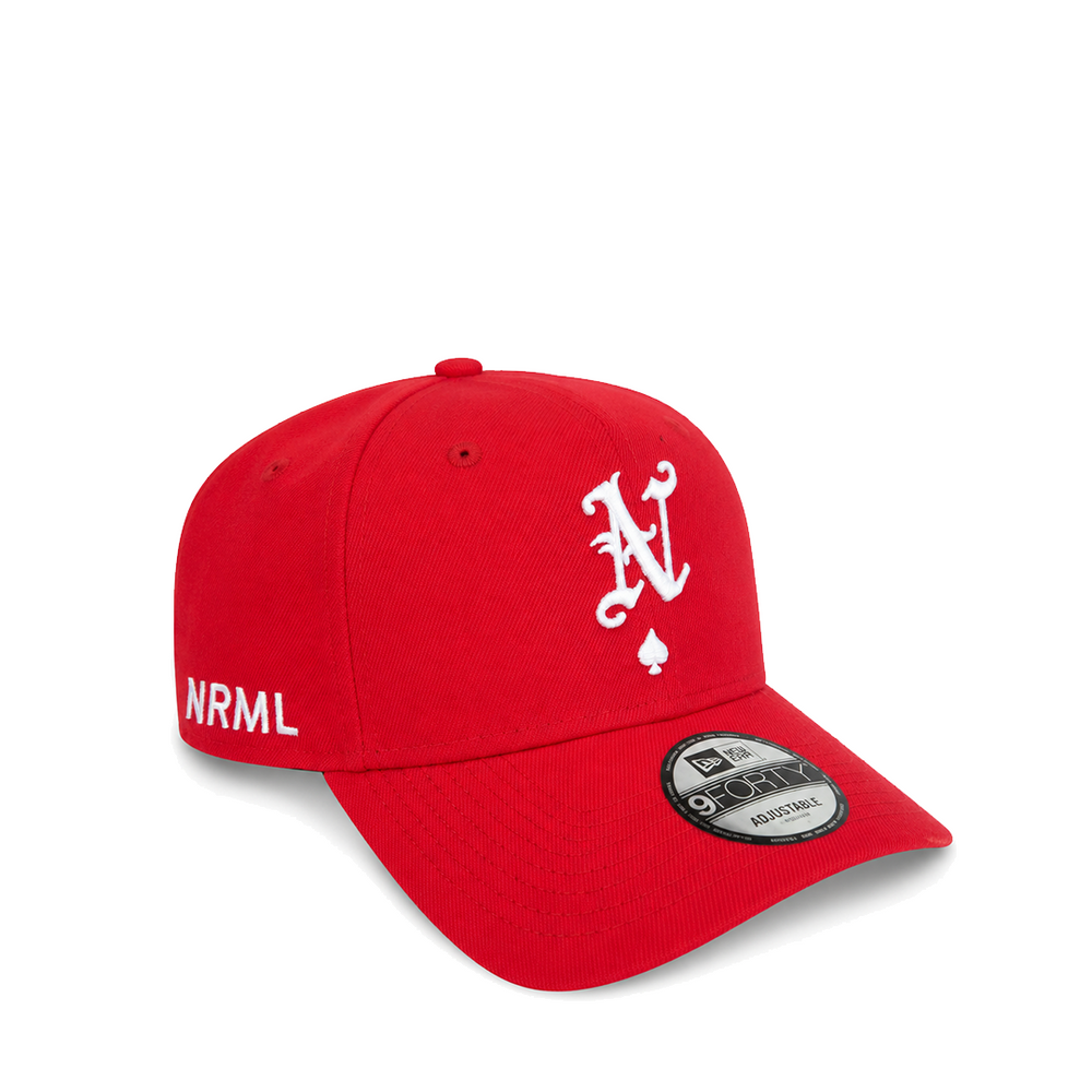 NEW ERA X NRML "ACE OF SPADES" 9FORTY ADJUSTABLE A-FRAME RED