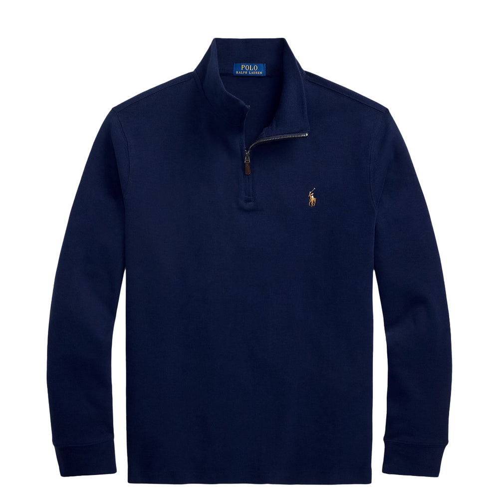 ESTATE RIB QUARTER ZIP PULLOVER CRUISE NAVY