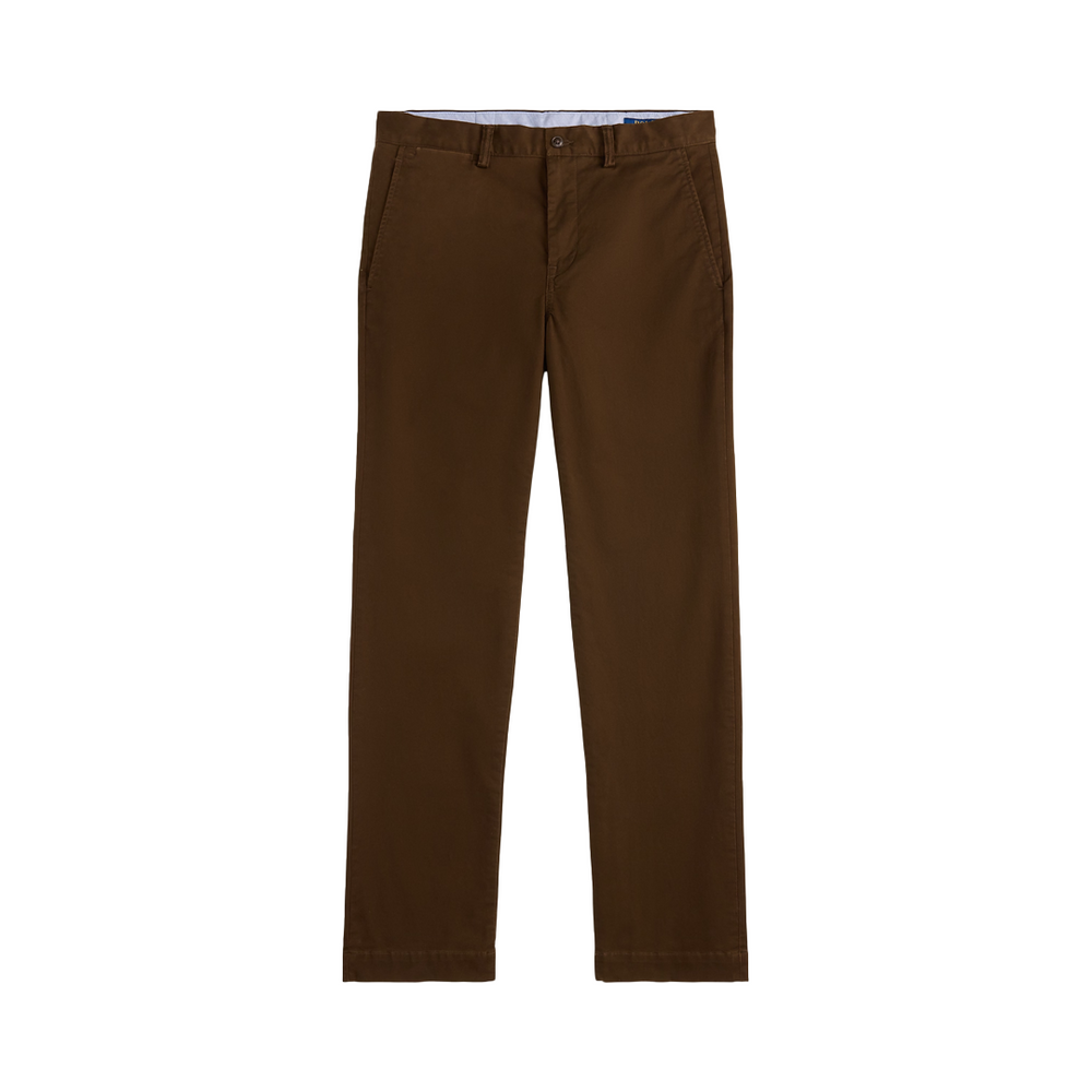 BEDFORD STRETCH STRAIGHT FIT TROUSERS DARK BROWN