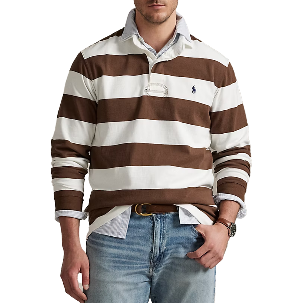 ICONIC RUGBY SHIRT BROWN / WHITE