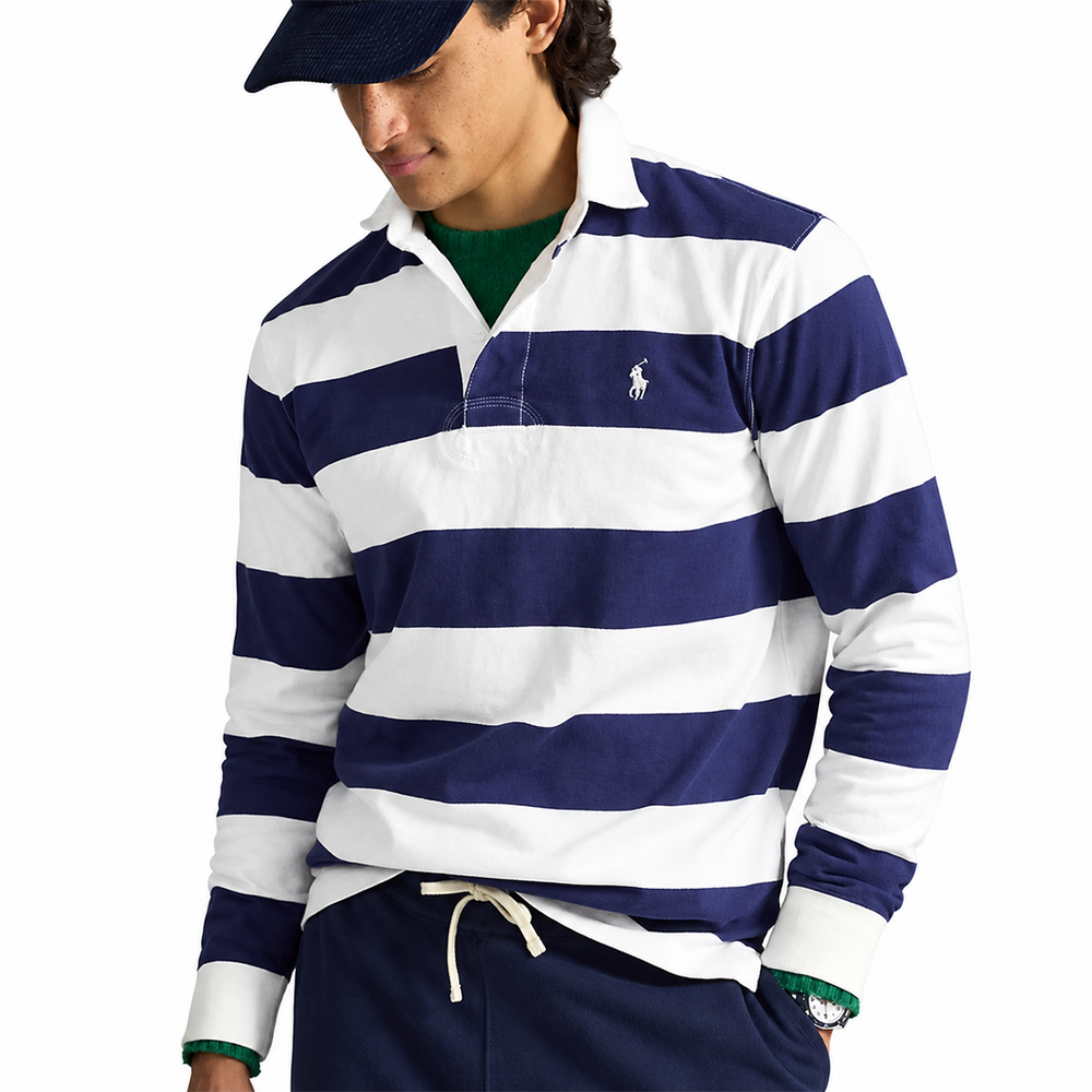 ICONIC RUGBY SHIRT TROPHY CREAM / NAVY