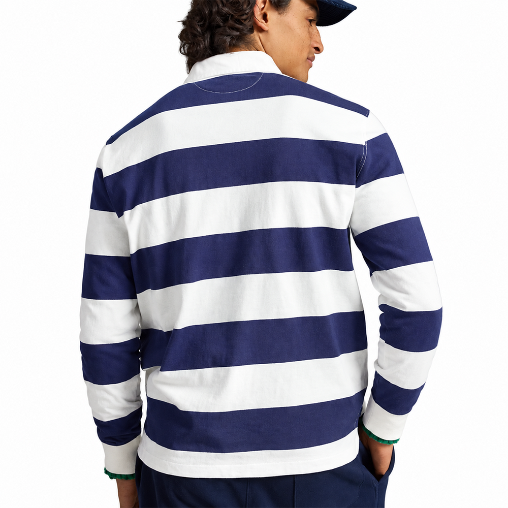 ICONIC RUGBY SHIRT TROPHY CREAM / NAVY