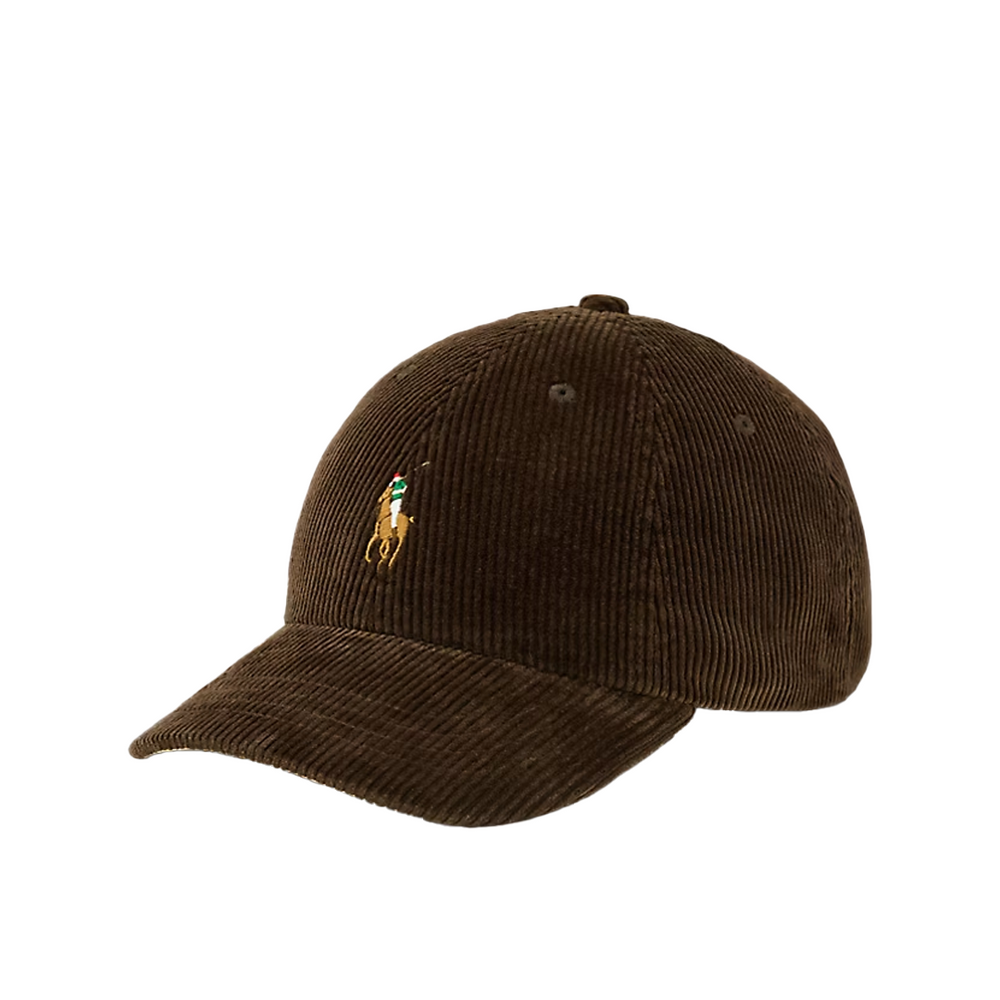 10 WALE STRETCH CORDUROY SPORT CAP DARK BROWN