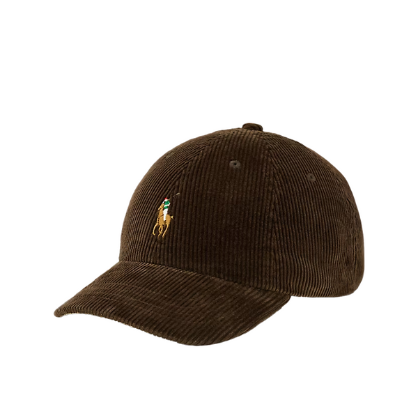 10 WALE STRETCH CORDUROY SPORT CAP DARK BROWN