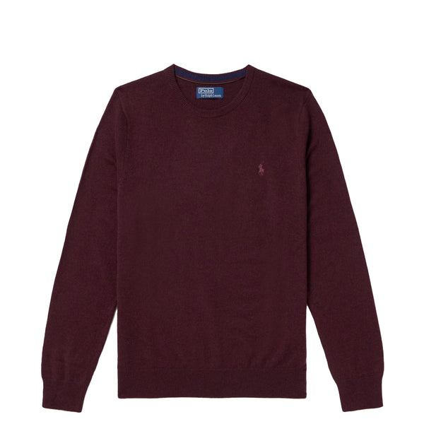 LOGO EMBROIDERED PULLOVER CREWNECK BURGUNDY