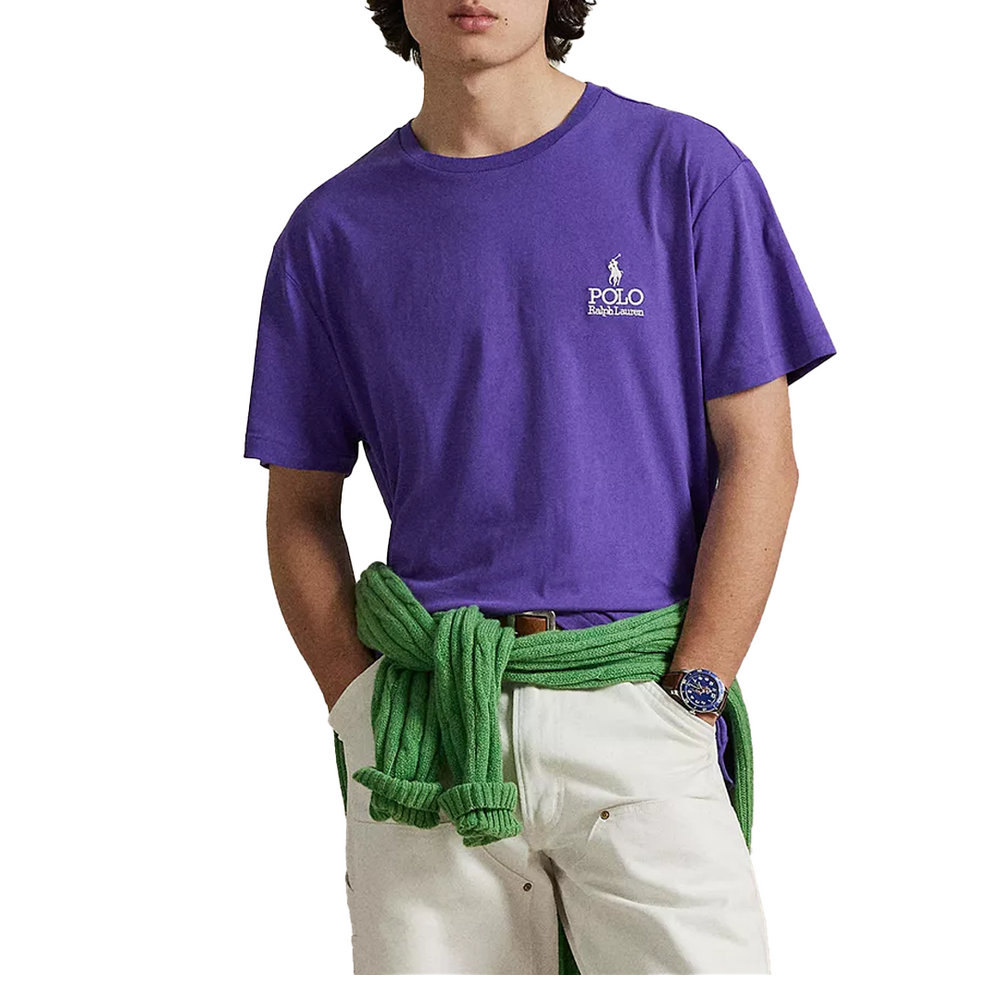 CLASSIC FIT LOGO JERSEY T-SHIRT PURPLE