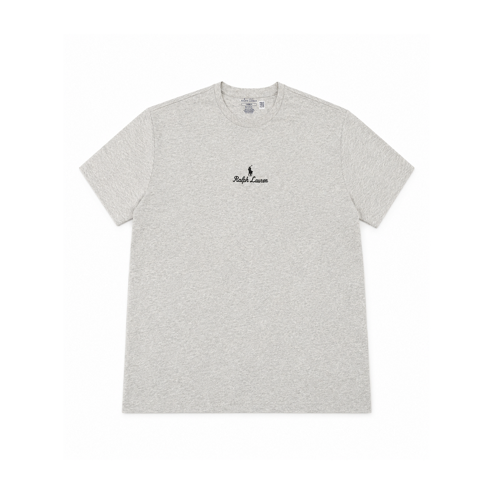 CLASSIC FIT LOGO JERSEY T-SHIRT GREY HEATHER
