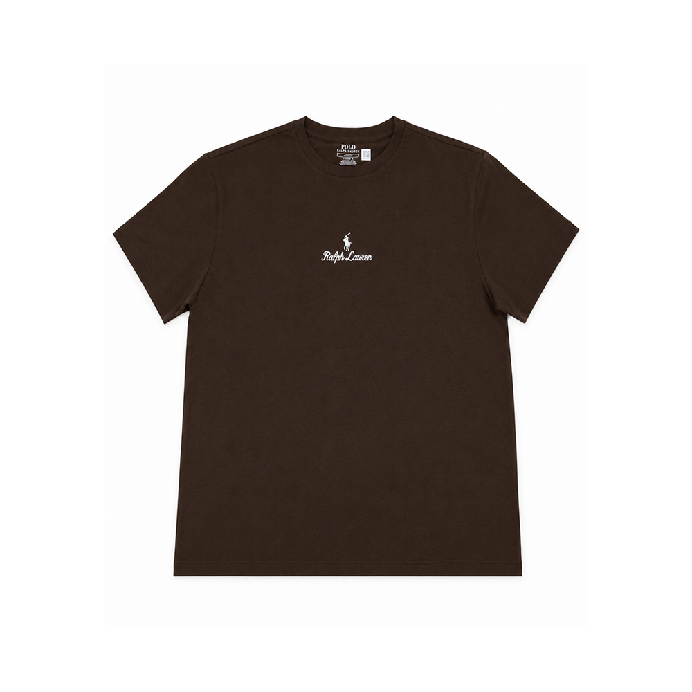 CLASSIC FIT LOGO JERSEY T-SHIRT NUTMEG BROWN