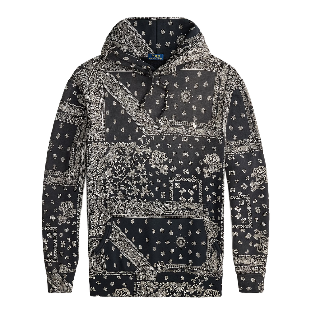 BANDANA-PRINT FLEECE HOODIE