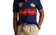 MESH KNIT POLO NEWPORT NAVY/SWEET TOMATO