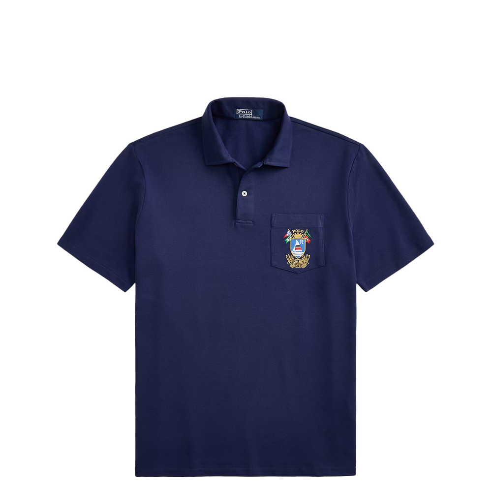 CLASSIC FIT CREST MESH POLO SHIRT