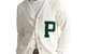 RELAXED FIT COTTON LETTER CARDIGAN CREAM COMBO