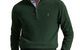 COTTON QUARTER-ZIP SWEATER LODGEPOLE PINE HEATHER