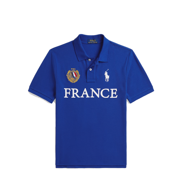 FRANCE COTTON MESH POLO SHIRT CRUISE ROYAL