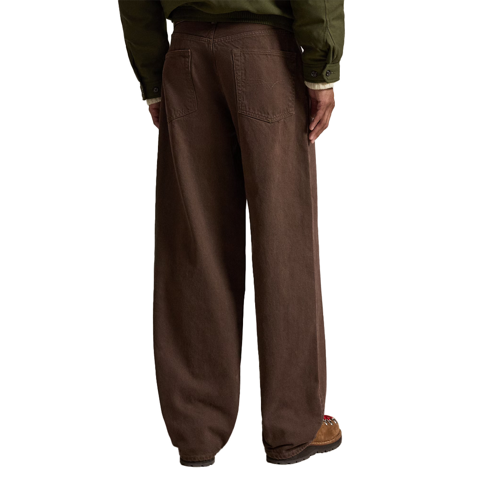 RIVINGTON RELAXED GARMENT-DYED JEANS NUTMEG BROWN