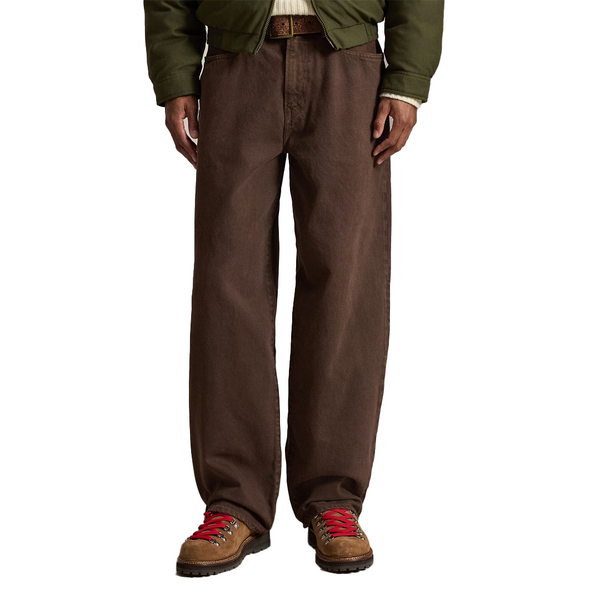 RIVINGTON RELAXED GARMENT-DYED JEANS NUTMEG BROWN