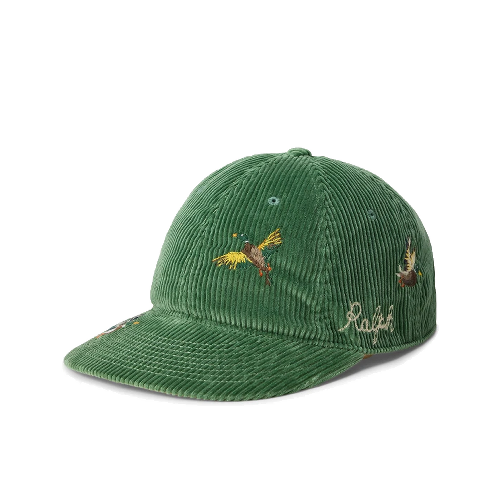 EMBROIDERED WOVEN CAP GREEN
