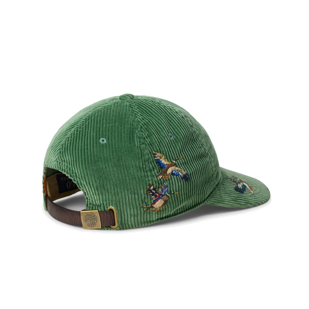 EMBROIDERED WOVEN CAP GREEN