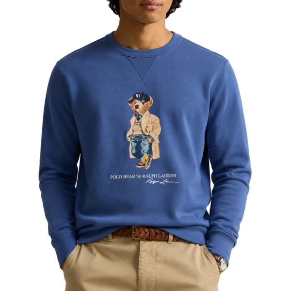 POLO BEAR FLEECE SWEATSHIRT BASTILLE BLUE