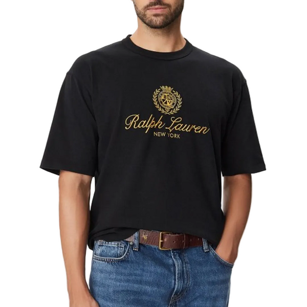 CREST LOGO T-SHIRT BLACK / GOLD