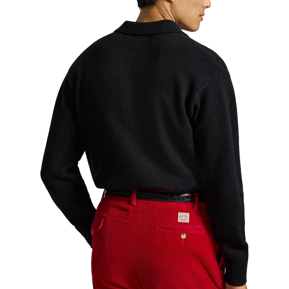 RELAXED FIT WOOL BLEND SWEATER BLACK