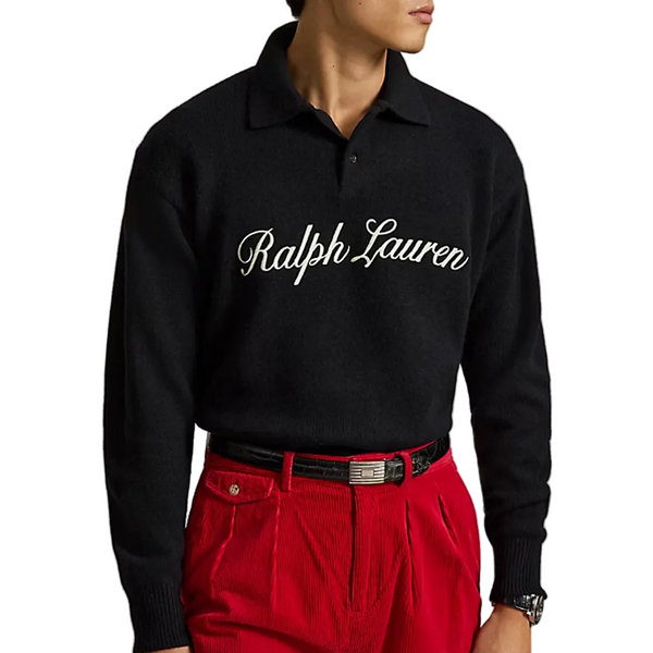RELAXED FIT WOOL BLEND SWEATER BLACK