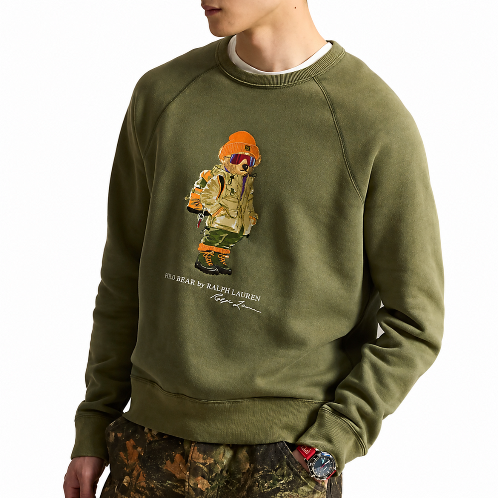 POLO FLEECE KNIT CREWNECK GREEN