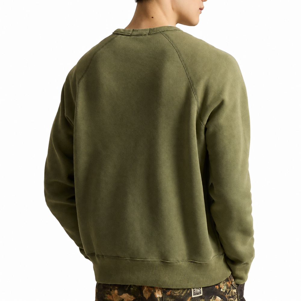 POLO FLEECE KNIT CREWNECK GREEN