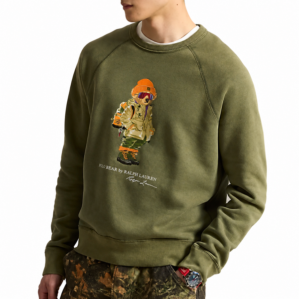 POLO FLEECE KNIT CREWNECK GREEN