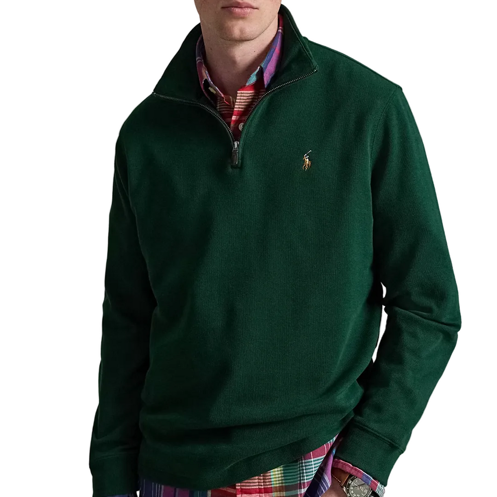 ESTATE-RIB QUARTER ZIP PULLOVER MOSS AGATE