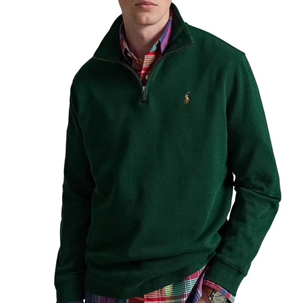 ESTATE-RIB QUARTER ZIP PULLOVER MOSS AGATE
