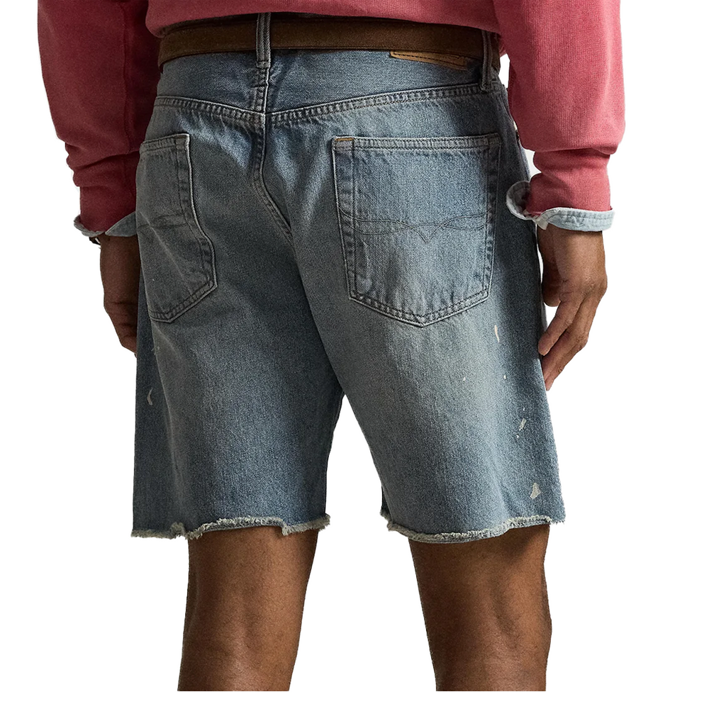 FRAYED DETAIL JEAN SHORTS