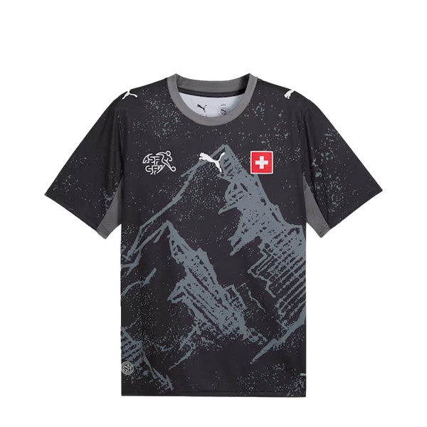 PUMA X SWITZERLAND X SALEHE BEMBURY REPLICA MATCH JERSEY BLACK / COOL DARK GREY
