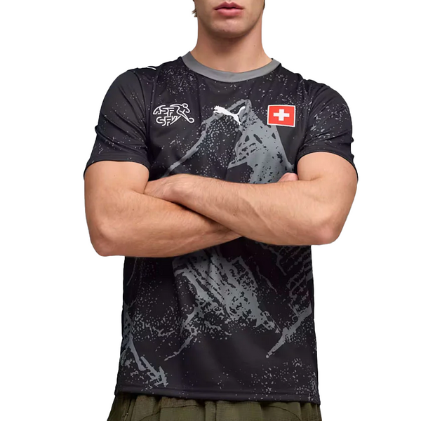 PUMA X SWITZERLAND X SALEHE BEMBURY REPLICA MATCH JERSEY BLACK / COOL DARK GREY