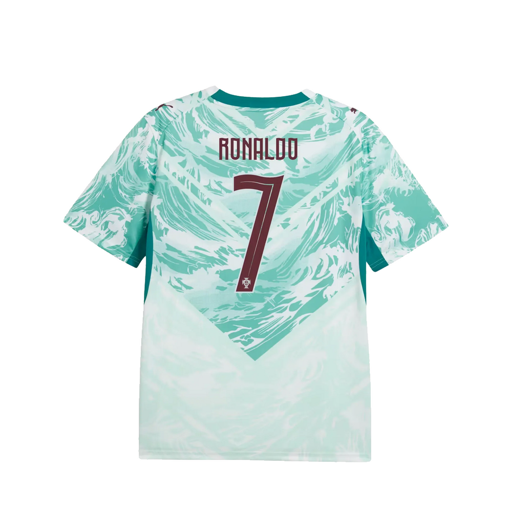 PORTUGAL AWAY RONALDO # 7 2026 JERSEY WHITE GREEN