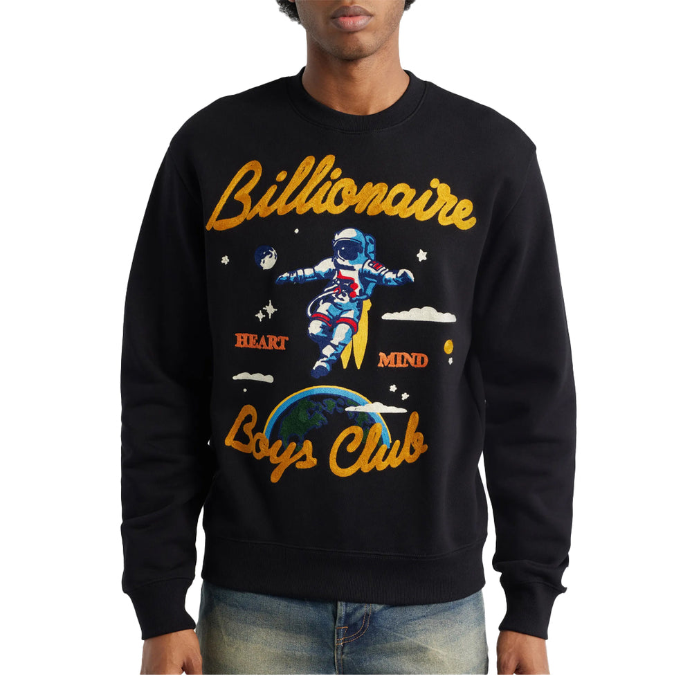 JET SET EMBROIDERED GRAPHIC SWEATSHIRT
