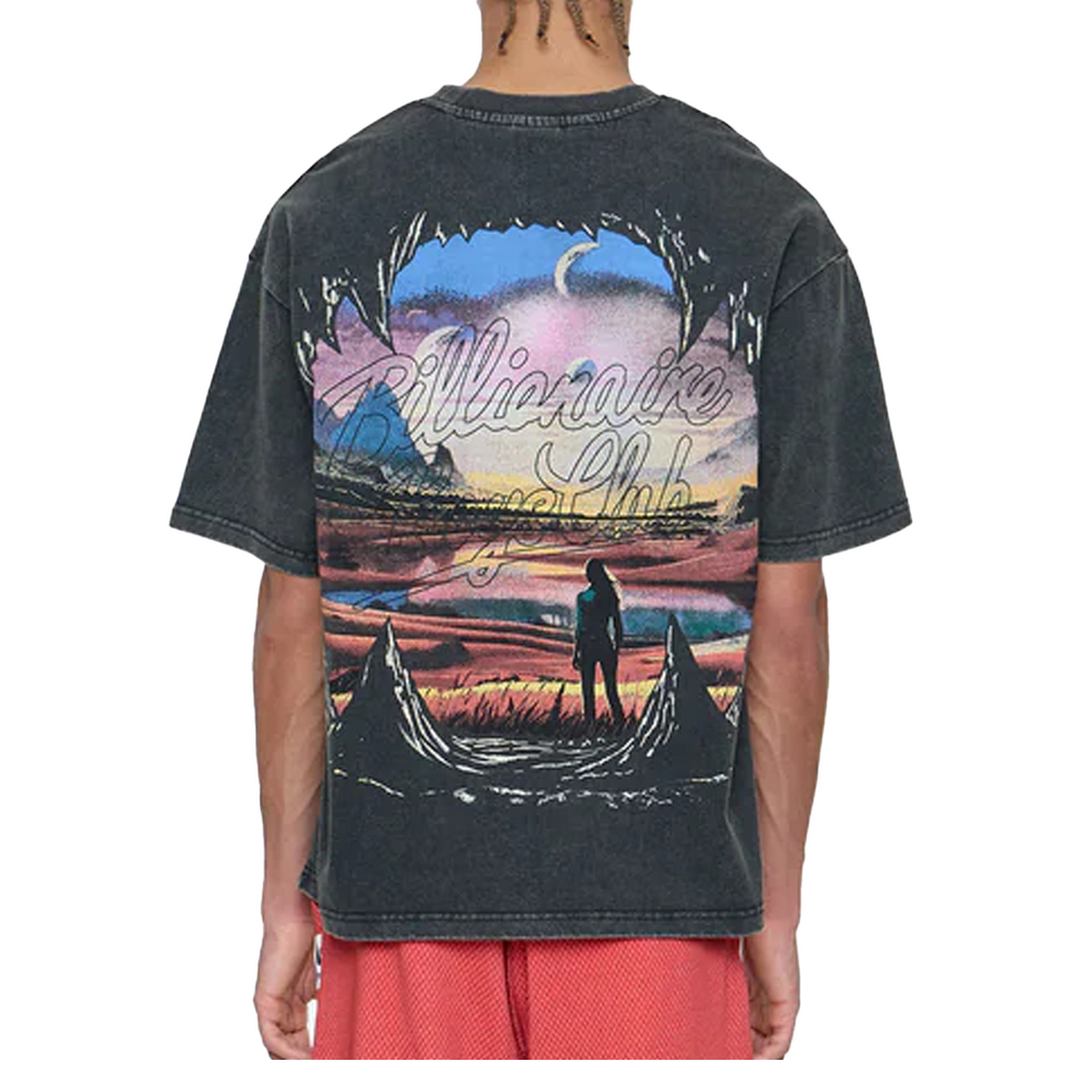 THE ABYSS SHORT SLEEVE KNIT BLACK BOXY FIT