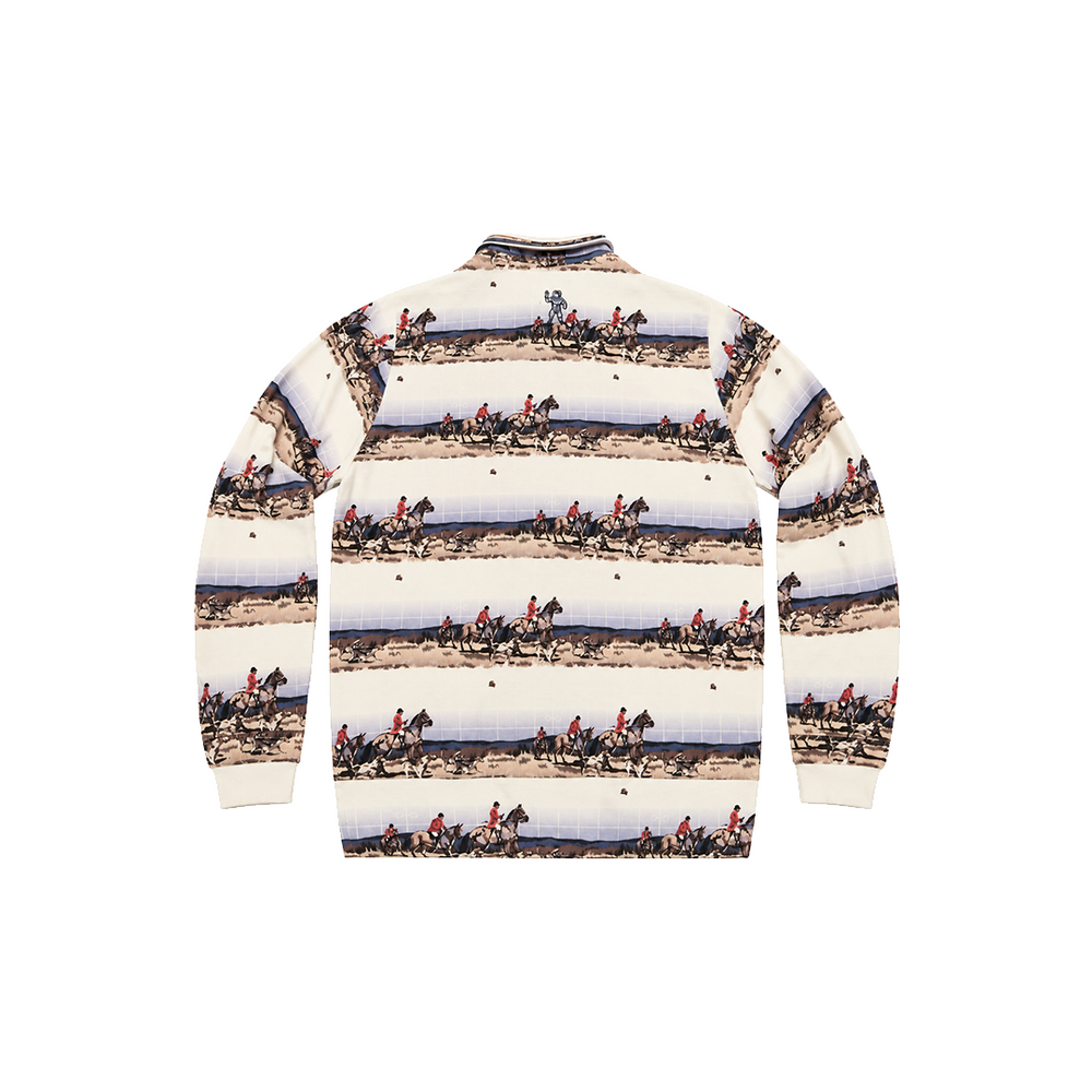 BB FLUSHING FLEECE QUARTER ZIP GARDENIA