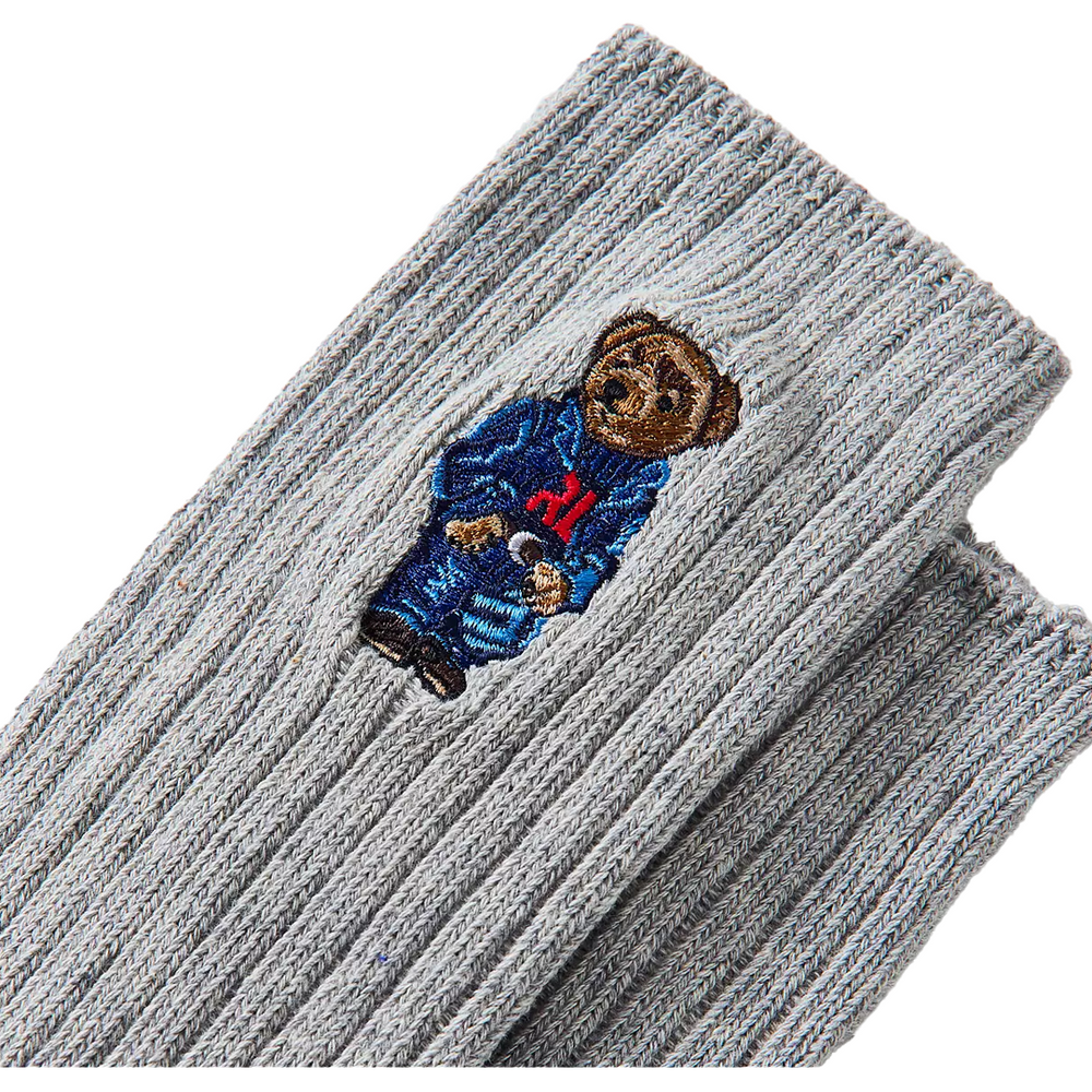 POLO BEAR RIBBED CREW SOCKS